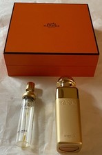 Hermes Caleche Eau De Parfum Gold Empty Refillable Bottle7.5 ml & Box Empty Rare picture
