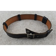 Vintage Don Hume B101 Police Duty Belt Size 32 Black Leather 5 Keepers 1970s picture