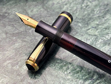 Restored prewar Osmia 436 oversized button filler celluloid 18k flex OB nib picture