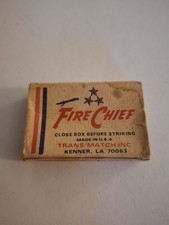 Vintage Fire Chief Strike Anywhere Empty Matchbox Circa 1970s picture