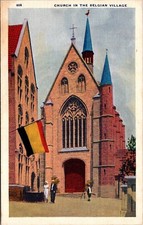 Church in the Belgian Village Chicago World s Fair 1933 Postcard picture