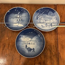 1970, 1972, 1974 Lot 3 Bing & Grondahl porcelain Christmas plates picture