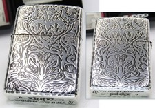 Armor Case Antique Floral Both Sides Corner Leutor Zippo Oil Lighter 2020 MIB picture