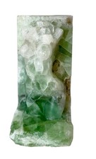 3 Lb Green Flourite Lady Body Crystal Hand Carved Sculpture Tower Cluster UV picture