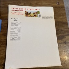 California State Fair and Exposition Sacramento 1940 Letterhead lot of 5 Unused picture