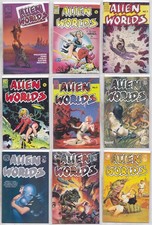 ALIEN WORLDS #1 2 3 3 4 5 5 6 7 9 (1982) DAVE STEVENS Cover Art Complete Set picture