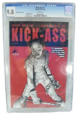 Kick-Ass #1C 1:10 McNiven Variant CGC 9.8 White Pages Mark Millar Romita 2008 picture