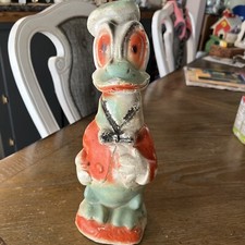 VINTAGE  DISNEY  DONALD DUCK CHALK PLASTER  CARNIVAL STATUE  C. 1940'S 1950'S picture