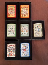 RARE 2006 Zippo Camel Wides Big Fat Delicious Lighter COMPLETE 7pc Set MINT Box picture