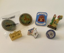 Vintage Estate Lot Masonic Masons Pins Pennsylvania Patton M.A.S.A. Rich Belmont picture