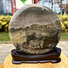 3.79LB Beautiful Natural Chinese Dendritic Limestone Picture Stone Guohua -Rare picture