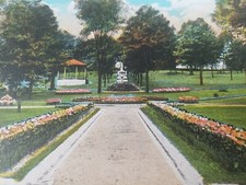 C 1920 View of Garden in Victoria Park Peterboro Ontario Canada Antique Postcard picture