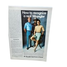 Vintage 1968 Mr Wrangler Sportswear Original Ad epherma picture