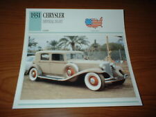 ★★1931 CHRYSLER IMPERIAL EIGHT INFO SPEC SHEET PHOTO 31 8★★ picture