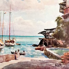 Swimming Pool 1913 Panama Canal History Watercolor Art Print EJ Read DWEE1 picture