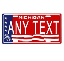 Novelty, Personalized State License Plates-Michigan 2026. Three Sizes Available picture