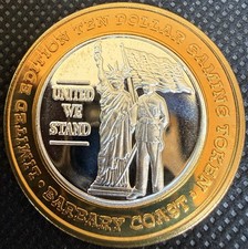 9/11⭐️UNITED WE STAND HOTEL & CASINO Limited Edition 999% .6 Oz Pure Silver Strk picture
