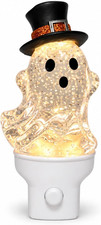 Halloween Ghost Water Spinner Plug-In Night Light with Swirling Glitter picture