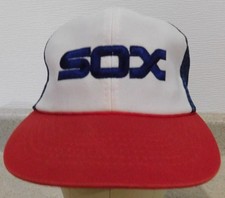 VTG 80's Chicago White Sox Twins Hat Michael Jordan Cursive Mesh Truckers M/L picture