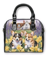 Pembroke Welsh Corgi Puppy Dog Ladies Satchel Purse Crossbody   picture