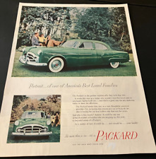 Green 1950s Packard Clipper - Vintage Original Color Print Ad / Wall Art picture