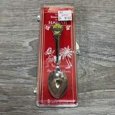 Vintage Hawaii Souvenir Spoon Aloha Collectible Yellow Hawaiian Small Utensil picture