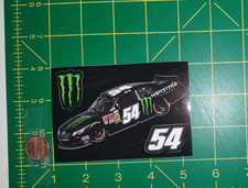 RACE CAR #54 BLACK GLOSSY Sticker Decal Original old stock picture