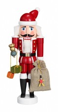German nutcracker Santa Claus red, height 28 cm / 11 inch, original Erzgebirg... picture