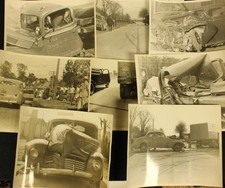 8 Large Format Accident Photos Cars Trucks 1940s 6-8X10 1-7X9 & 1-6.5X8.5 D2F1 picture
