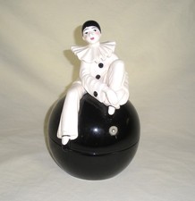 Vintage Taste Setter Sigma Pierrot Mime Clown, Round Jar, NO Imperfections picture