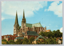 Chartres Cathedral France 1975 Postcard, Eure-et-Loir, French History picture