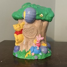 Vintsge Disney Winnie the Pooh & Piglet Ceramic Cookie Jar Tree Design picture