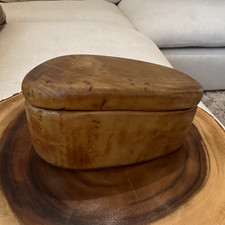 Vintage Mid Century Studio Craft Wormy Wood Bandsaw Box Inherent 