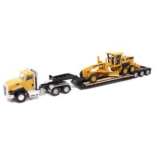 Diecast Masters Lowboy Trailer 163H Motor Grader 84414 Steel Multicolor 10in picture