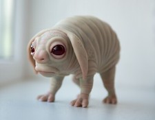 Squonk of Pennsylvania, creepy cute weird and sad PA cryptid creature picture