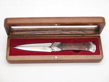 Custom Buck 205 Koji Hara Limited ATS-34 Burlwood Dagger Knife picture