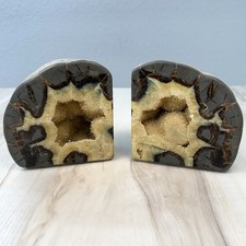 Pair Polished Septarian Nodule Geode Dragon Stone 6