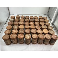 Lot of 41 Antique Edison Gold Moulded Phonograph Cylinder Records with Cases picture
