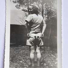 Vintage Snapshot Photograph Beautiful Woman Being Silly Sunglasses On Bum Odd picture