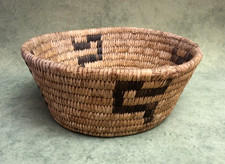 Antique 1920 Papago Tohono O'odham Finger Dance Whirl Native American  Basket picture