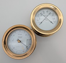 Weems & Plath Brass Barometer & Comfortmeter Set - Untested Parts/Repair picture