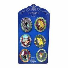 2016 Disney Annual Passholder Cameos With Character Pin Set - Maleficent & More picture