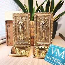 Virginia Metalcrafters 1984 Brass Doors To the Library Of Congress Book Ends picture