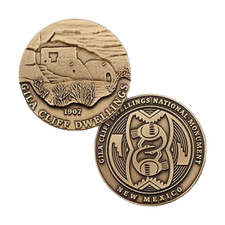 GILA CLIFF DWELLINGS NATIONAL MONUMENT  BRONZE  CHALLENGE COIN picture