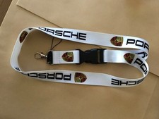 Porsche White Neck Strap Lanyard 911 930 991 997 992 718 Cayman Macan picture