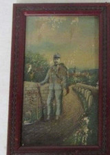 WWI Austro-Hungarian K.u.K. Soldier Reservist Memento Framed 1914–1916 Folk Art picture