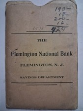 1930s-40s FLEMINGTON NJ National Bank SLIPCASE For Checkbook picture