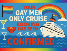 Funny Gay Cruise Prank Postcard 🚢🌈 – Anonymous Gag Gift for Him 😂 – LGBTQ  picture