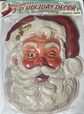 Retro A Go-Go HollyDaze 3-D Holiday Decor Mask - Classic Santa Christmas picture