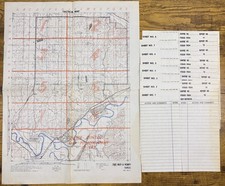 1943 Fort Riley Kansas & Vicinity Cavalry School Tactical Map W/ Umpire Reports picture